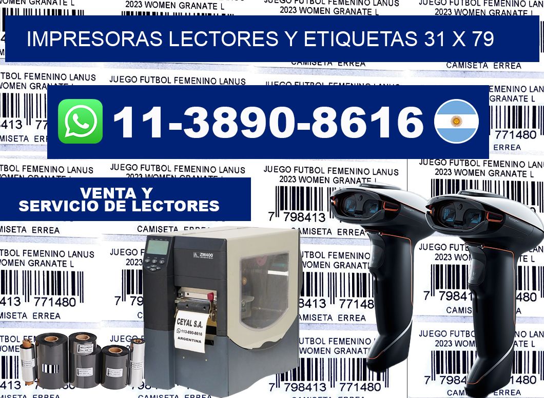 impresoras lectores y etiquetas 31 x 79