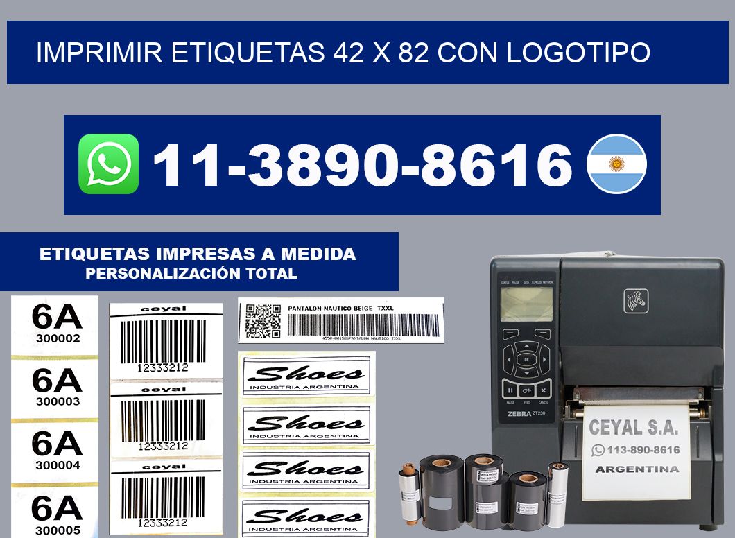 imprimir etiquetas 42 x 82 con logotipo