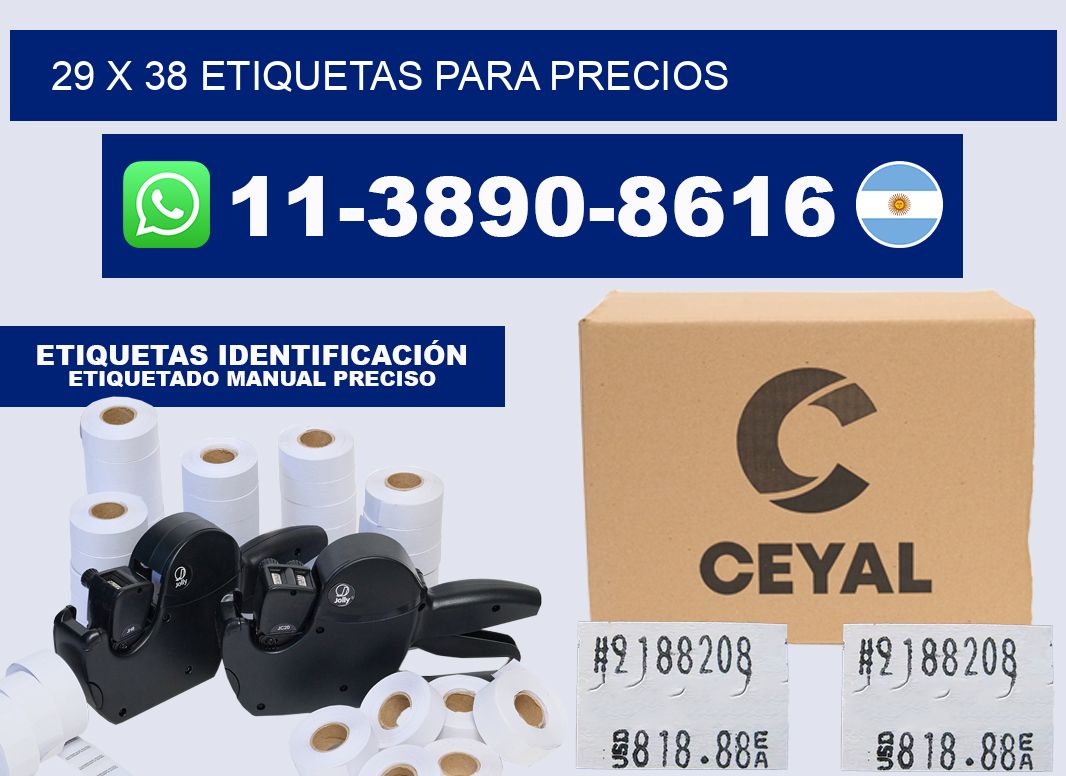 29 x 38 etiquetas para precios