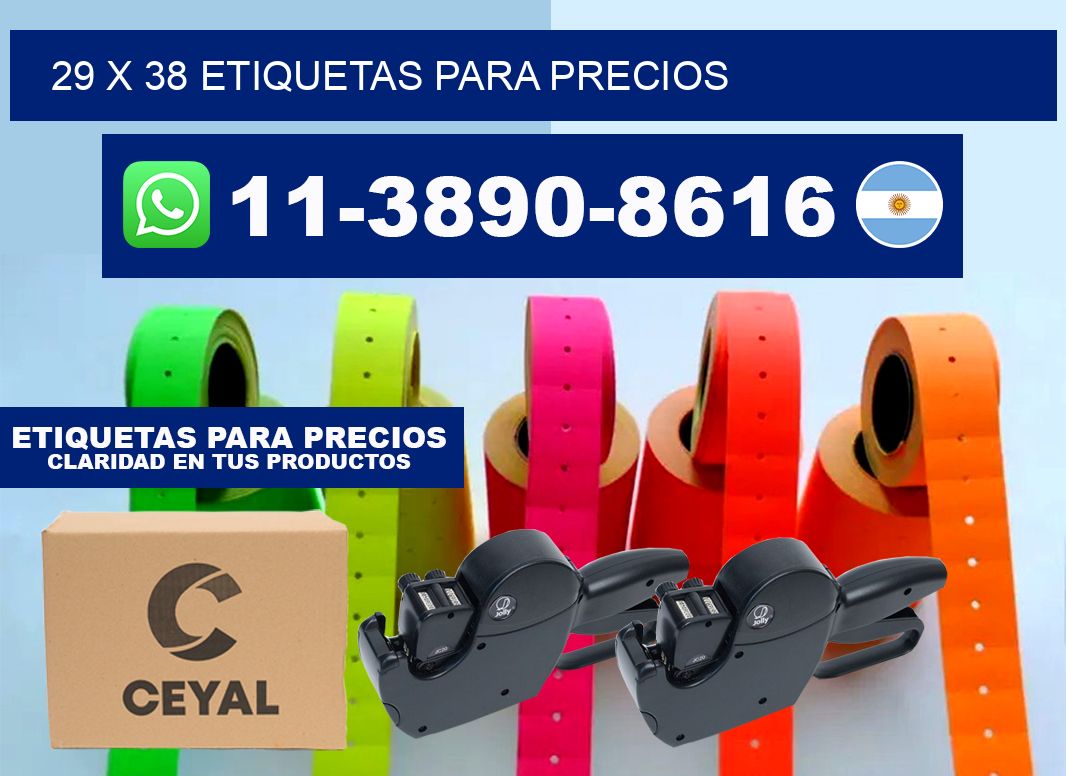 29 x 38 etiquetas para precios