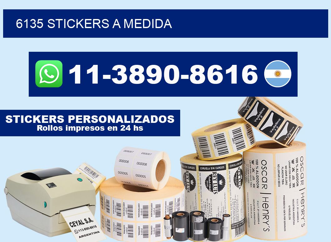 6135 stickers a medida