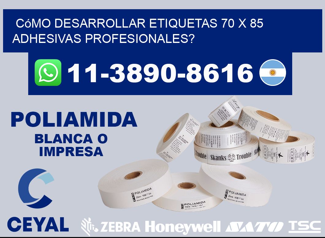 Cómo desarrollar etiquetas 70 x 85 adhesivas profesionales?