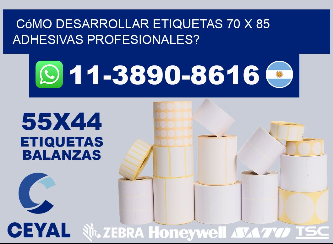 Cómo desarrollar etiquetas 70 x 85 adhesivas profesionales?