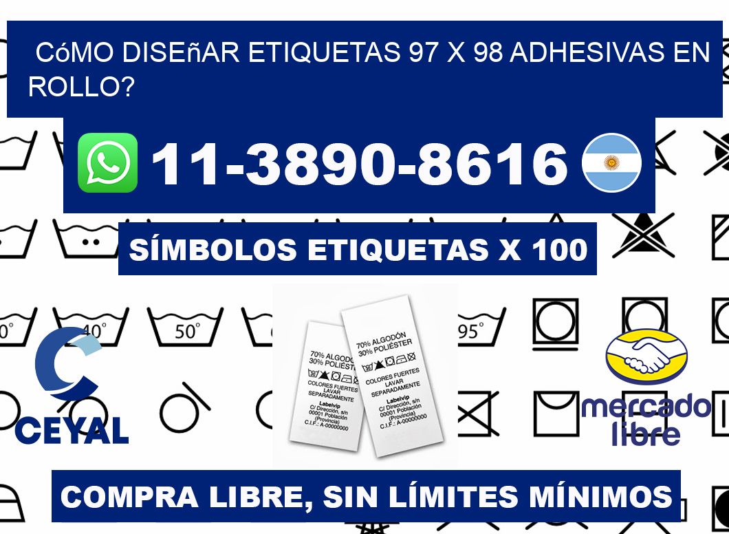 Cómo diseñar etiquetas 97 x 98 adhesivas en rollo?