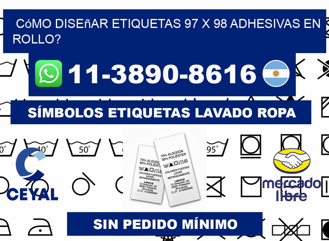 Cómo diseñar etiquetas 97 x 98 adhesivas en rollo?