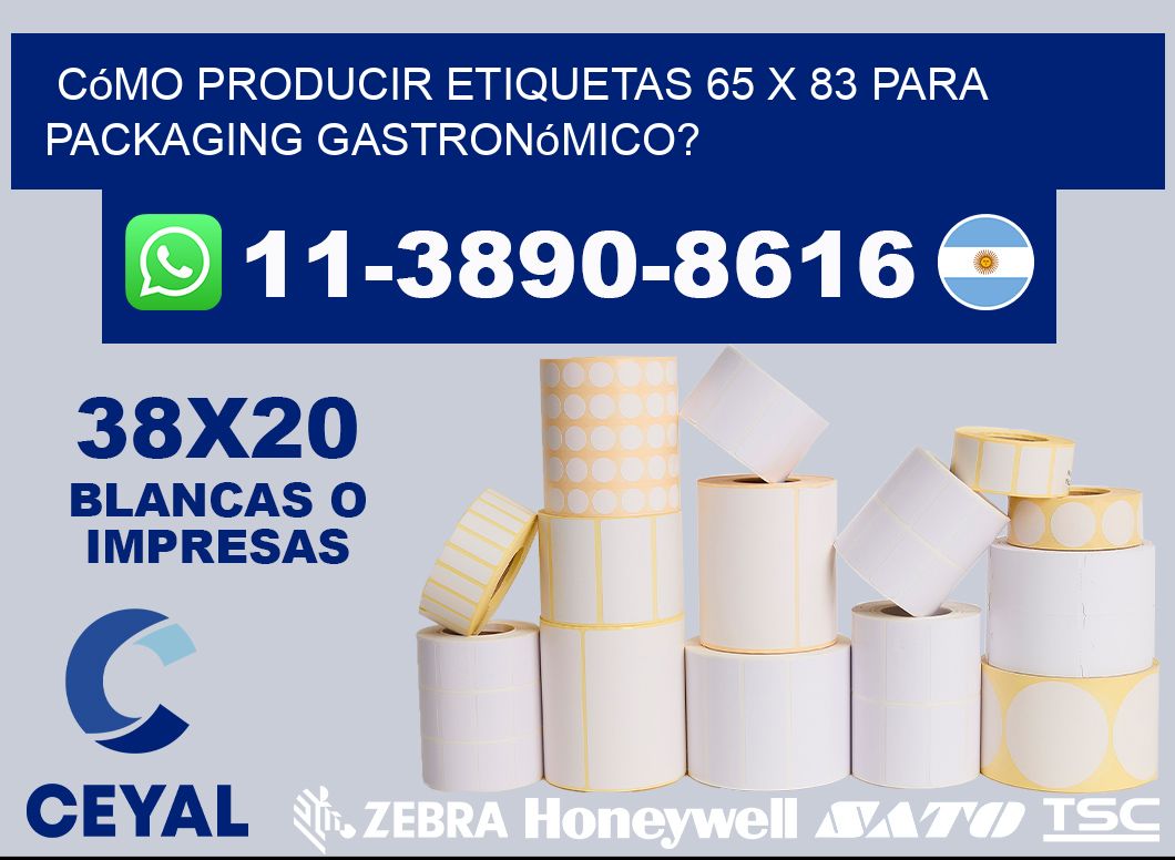 Cómo producir etiquetas 65 x 83 para packaging gastronómico?