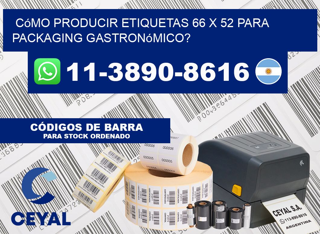 Cómo producir etiquetas 66 x 52 para packaging gastronómico?