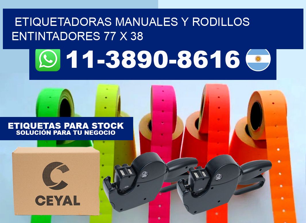 Etiquetadoras manuales y rodillos entintadores 77 x 38