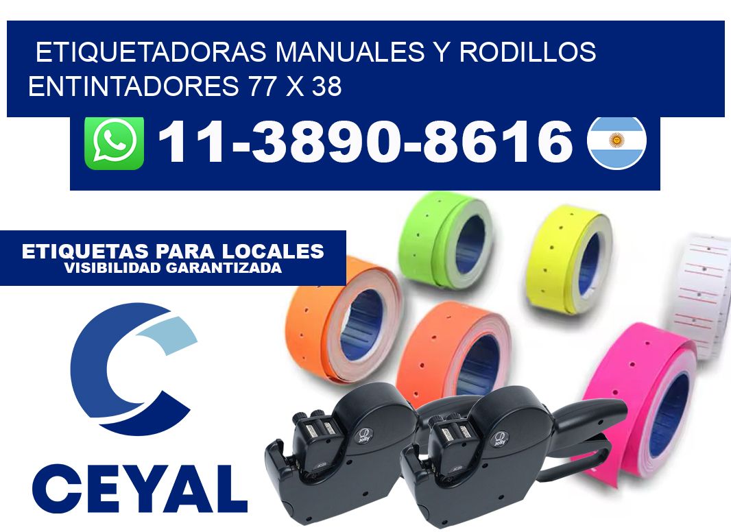 Etiquetadoras manuales y rodillos entintadores 77 x 38
