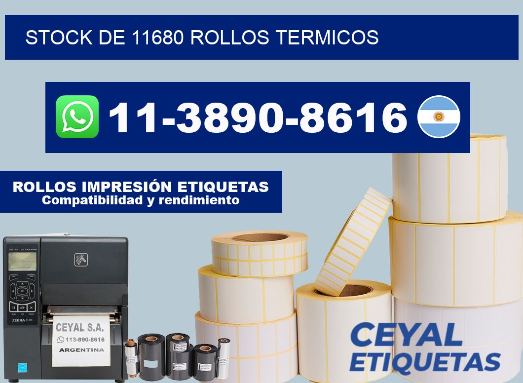 STOCK DE 11680 ROLLOS TERMICOS