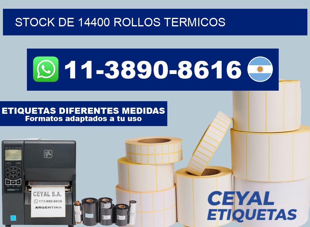 STOCK DE 14400 ROLLOS TERMICOS