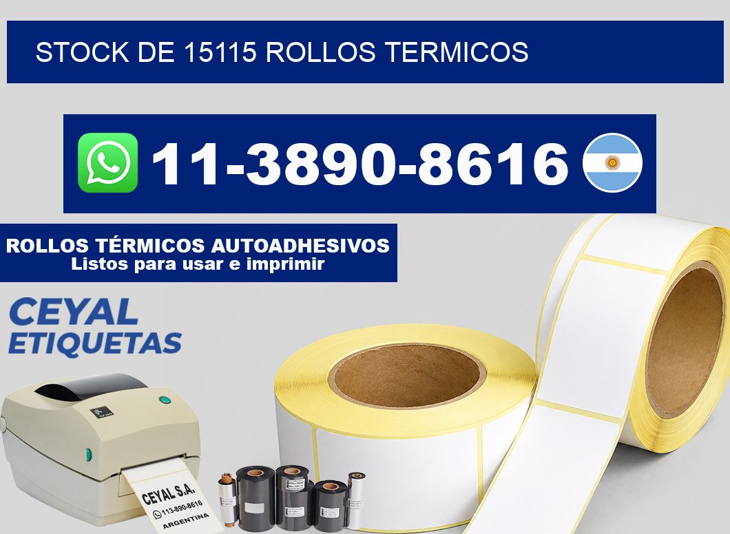 STOCK DE 15115 ROLLOS TERMICOS