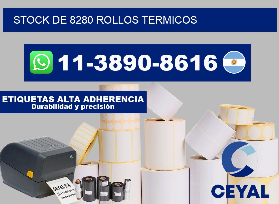 STOCK DE 8280 ROLLOS TERMICOS