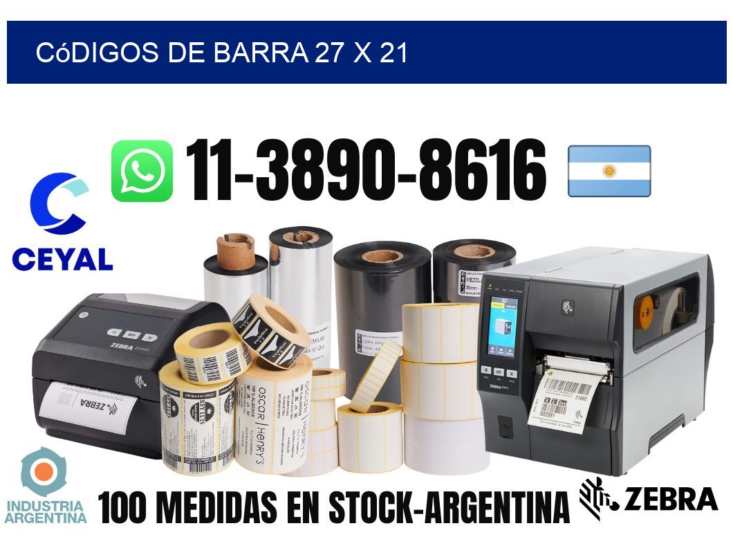 códigos de barra 27 x 21