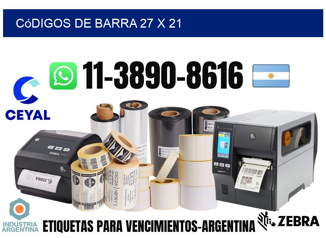 códigos de barra 27 x 21