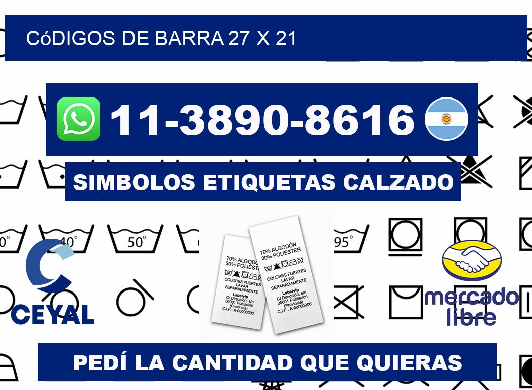 códigos de barra 27 x 21