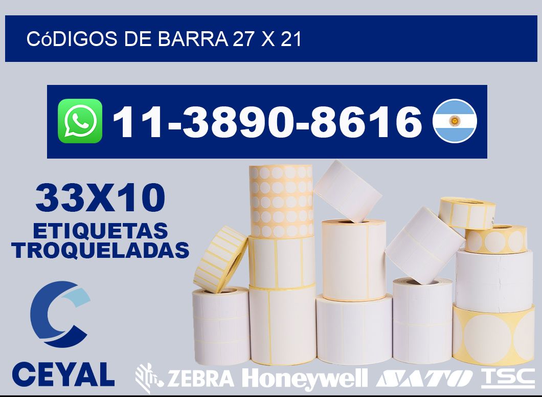 códigos de barra 27 x 21