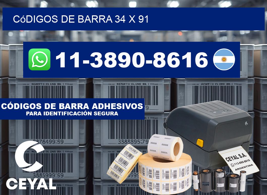 códigos de barra 34 x 91