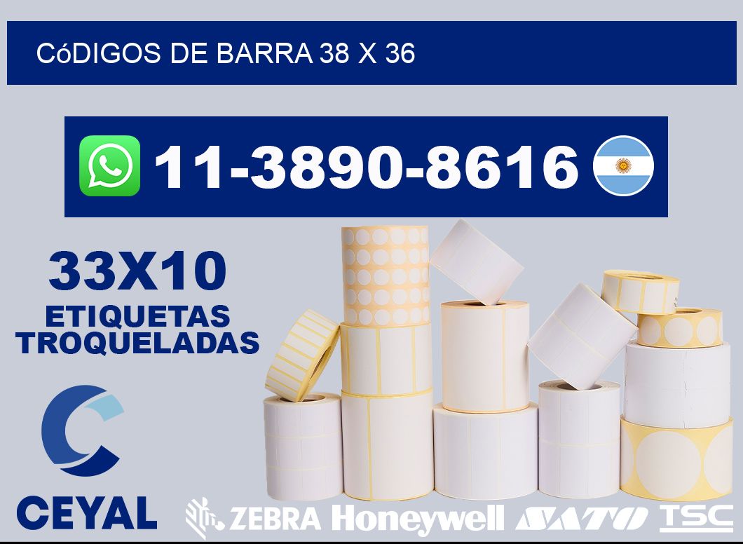 códigos de barra 38 x 36