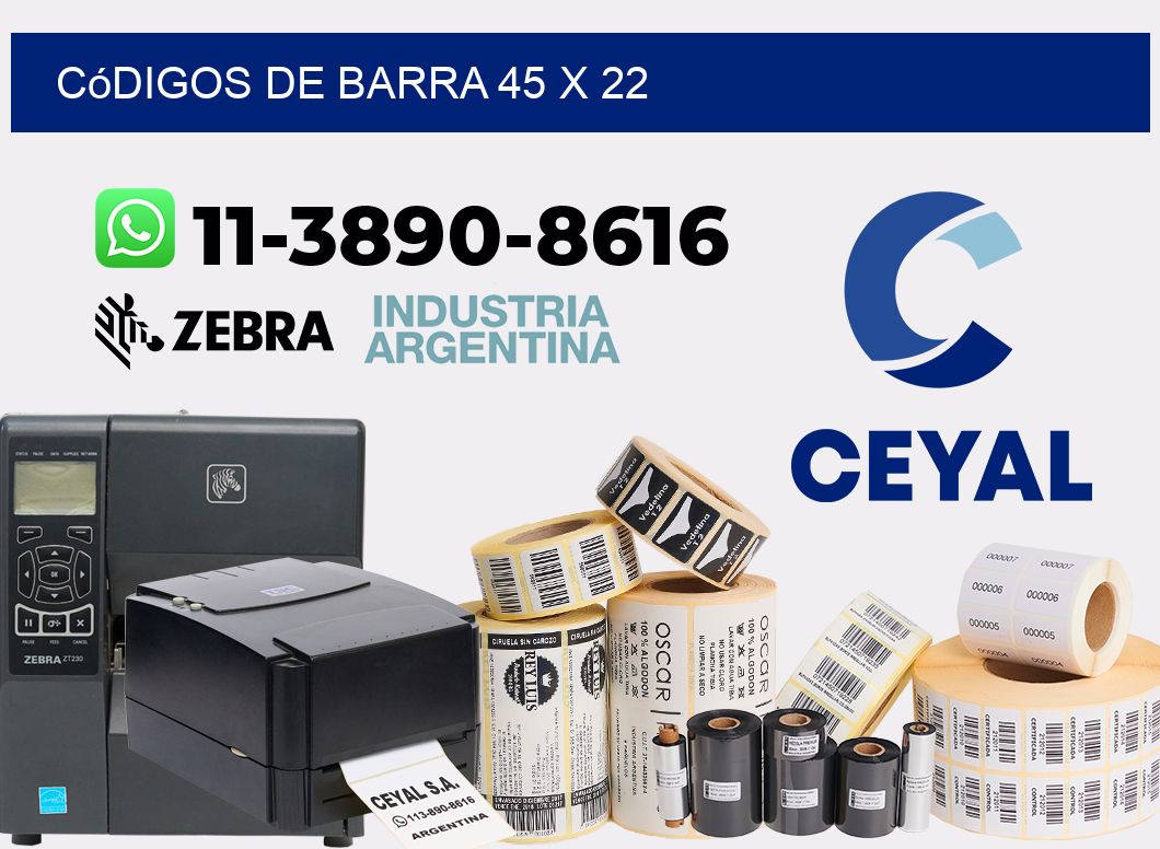 códigos de barra 45 x 22