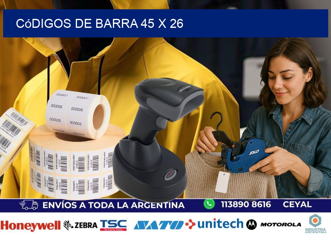 códigos de barra 45 x 26