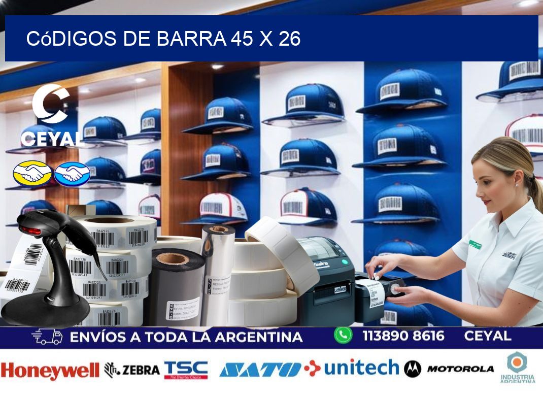 códigos de barra 45 x 26