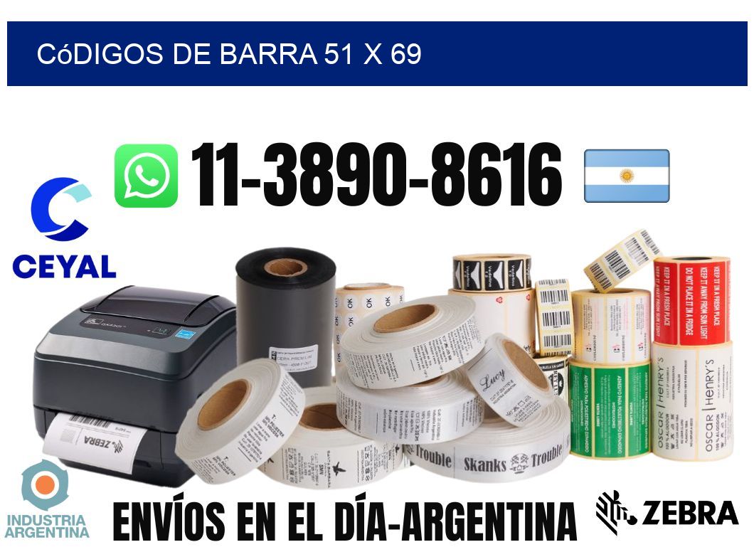 códigos de barra 51 x 69
