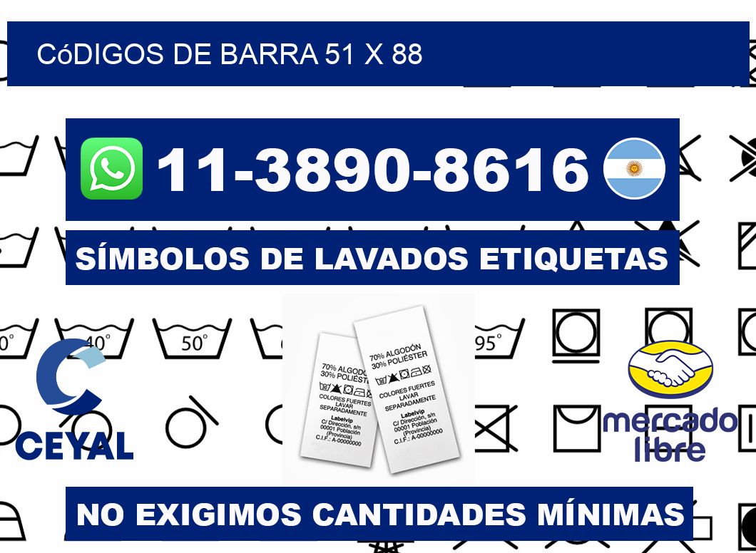 códigos de barra 51 x 88