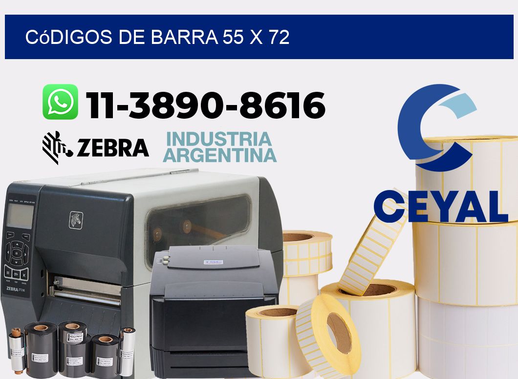 códigos de barra 55 x 72