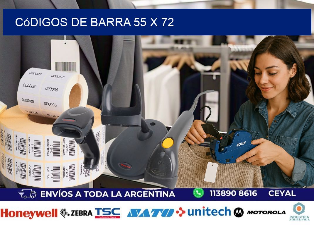 códigos de barra 55 x 72