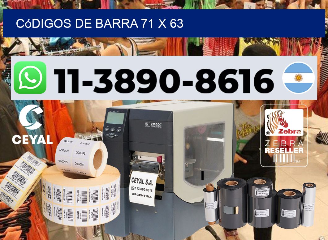 códigos de barra 71 x 63