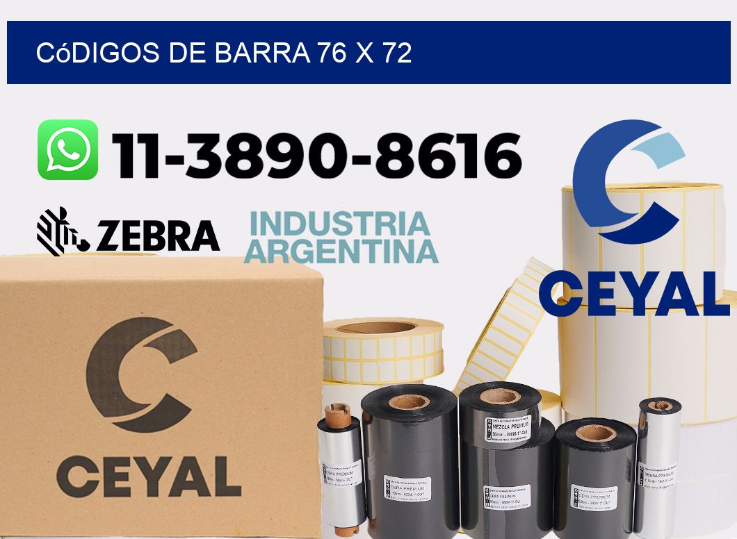 códigos de barra 76 x 72
