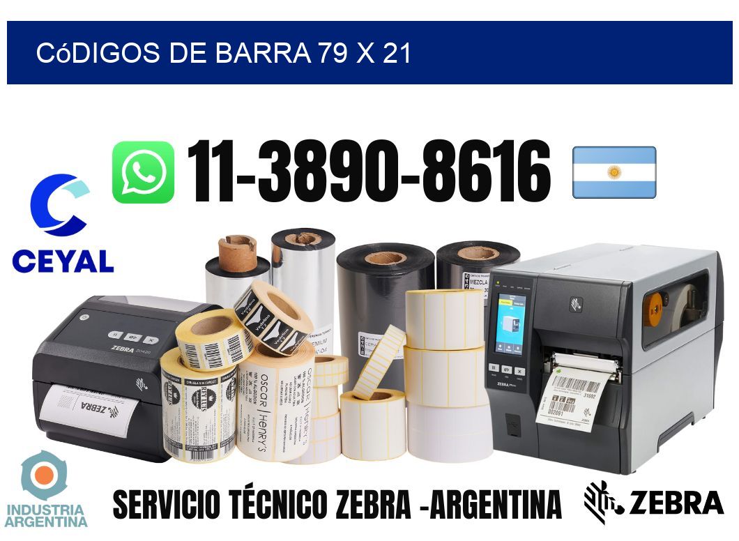 códigos de barra 79 x 21