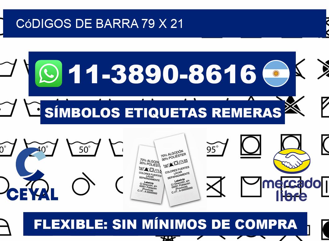 códigos de barra 79 x 21