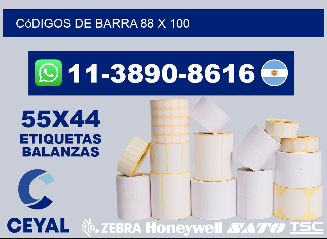 códigos de barra 88 x 100