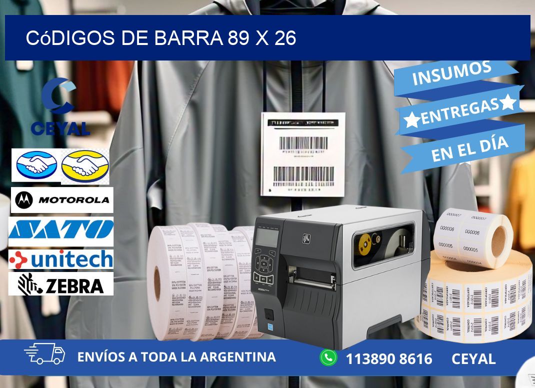códigos de barra 89 x 26