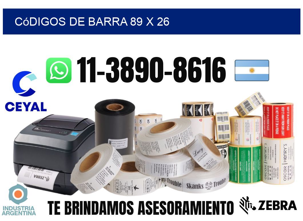 códigos de barra 89 x 26
