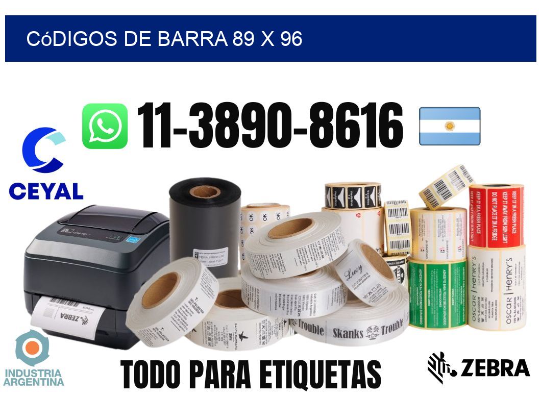 códigos de barra 89 x 96