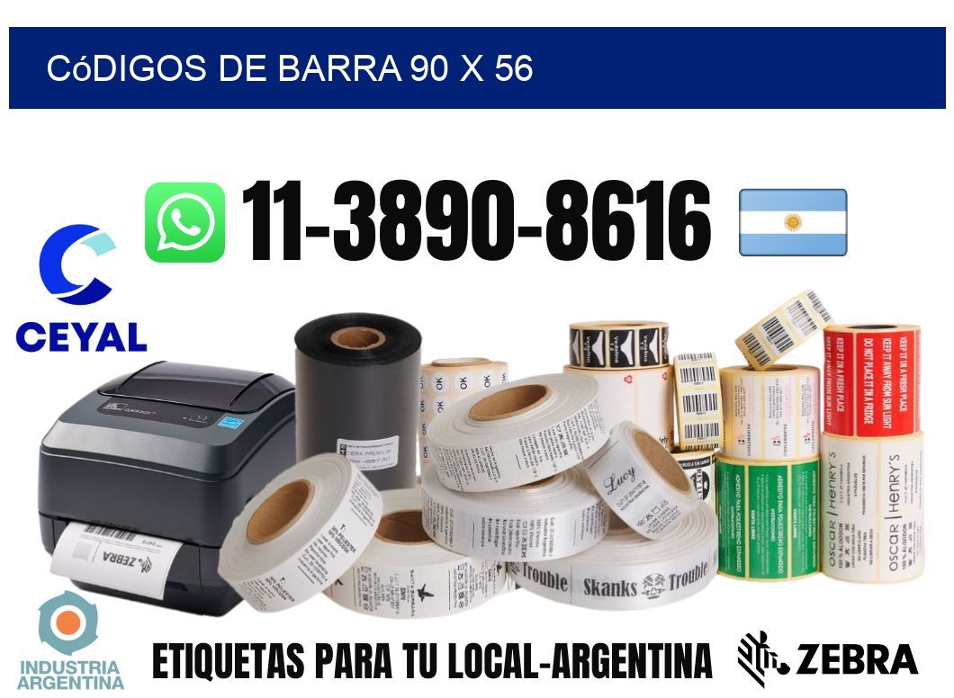códigos de barra 90 x 56