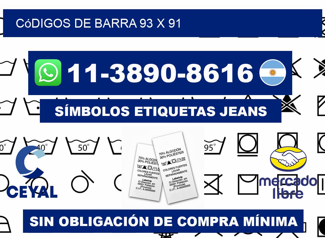 códigos de barra 93 x 91