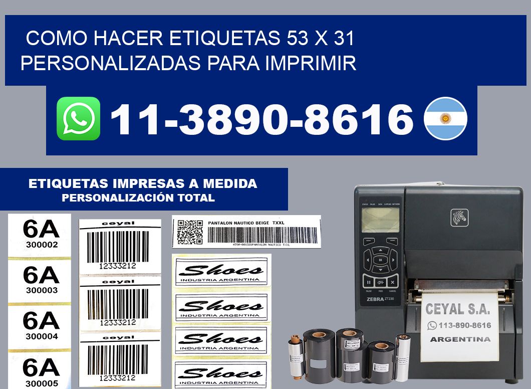 como hacer etiquetas 53 x 31 personalizadas para imprimir