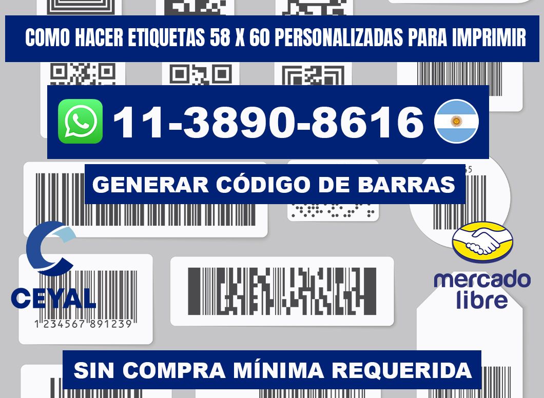como hacer etiquetas 58 x 60 personalizadas para imprimir