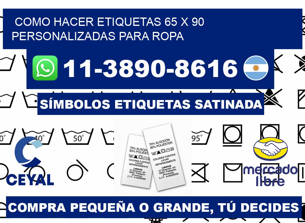 como hacer etiquetas 65 x 90 personalizadas para ropa