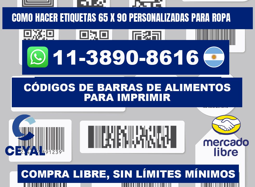 como hacer etiquetas 65 x 90 personalizadas para ropa