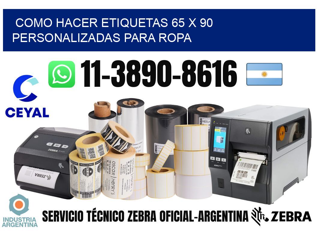 como hacer etiquetas 65 x 90 personalizadas para ropa