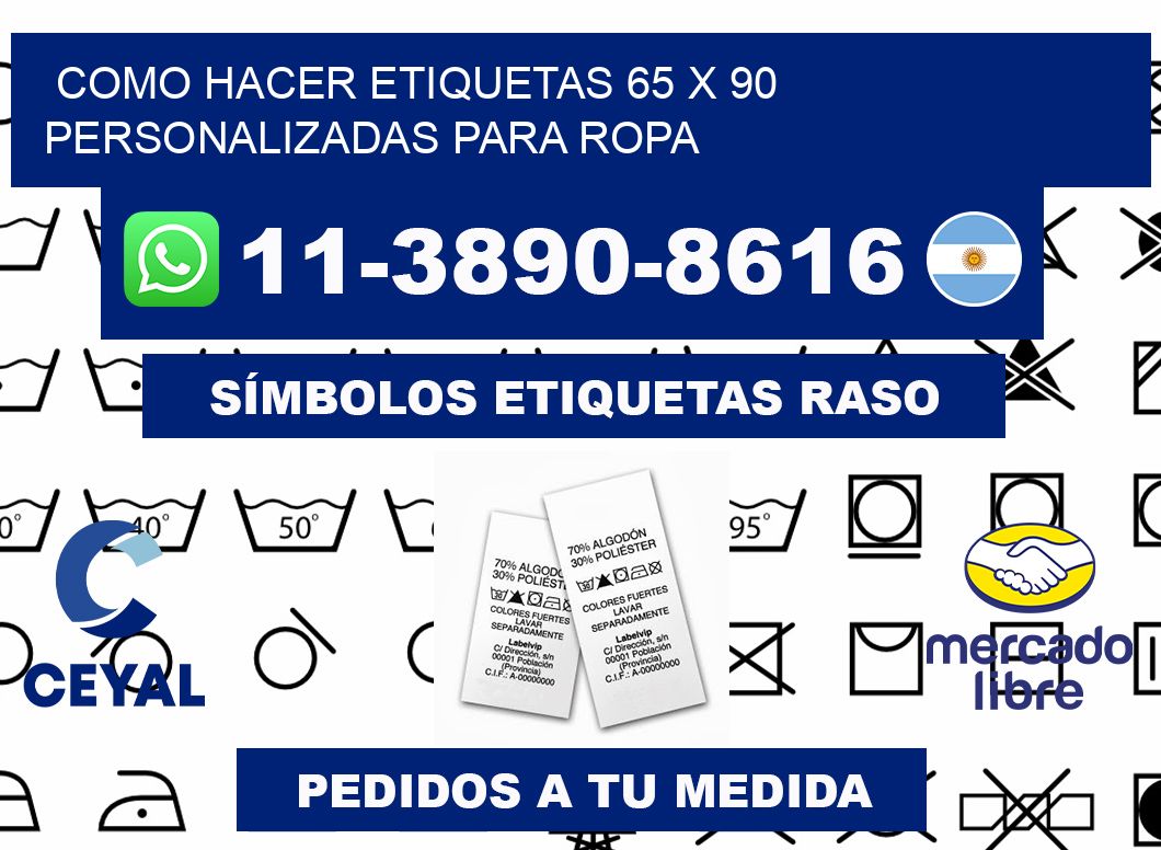 como hacer etiquetas 65 x 90 personalizadas para ropa