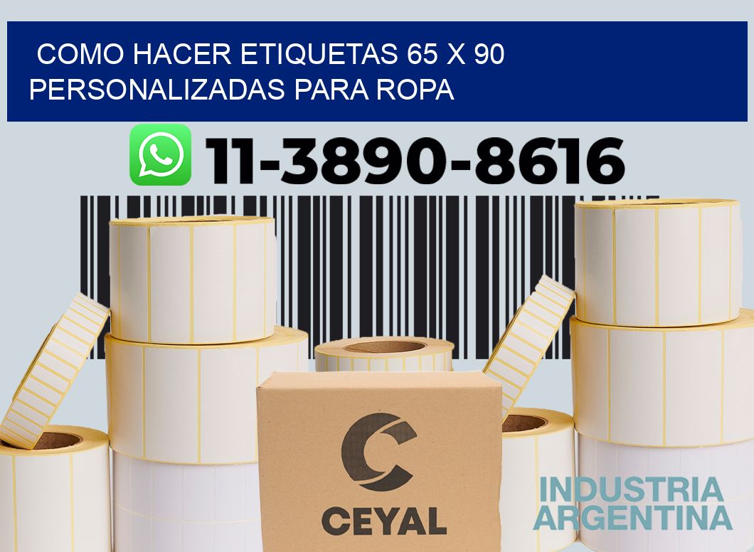 como hacer etiquetas 65 x 90 personalizadas para ropa