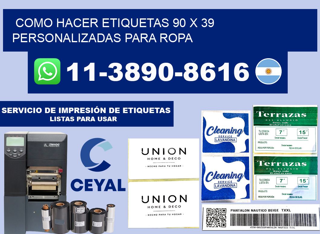 como hacer etiquetas 90 x 39 personalizadas para ropa