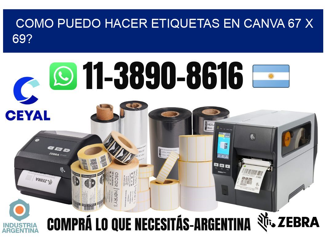 como puedo hacer etiquetas en canva 67 x 69?
