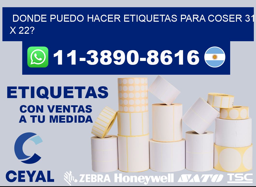 donde puedo hacer etiquetas para coser 31 x 22?